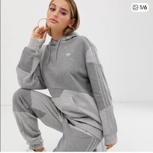 Adidas x Danielle Cathari hoodie sweatshirt grey Size XS